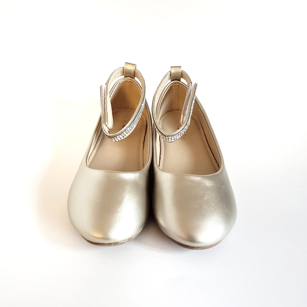 Nova Utopia Girls Ballet Ankle Strap Gold Shoe